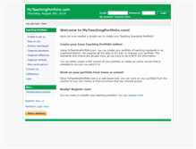 Tablet Screenshot of myteachingportfolio.com